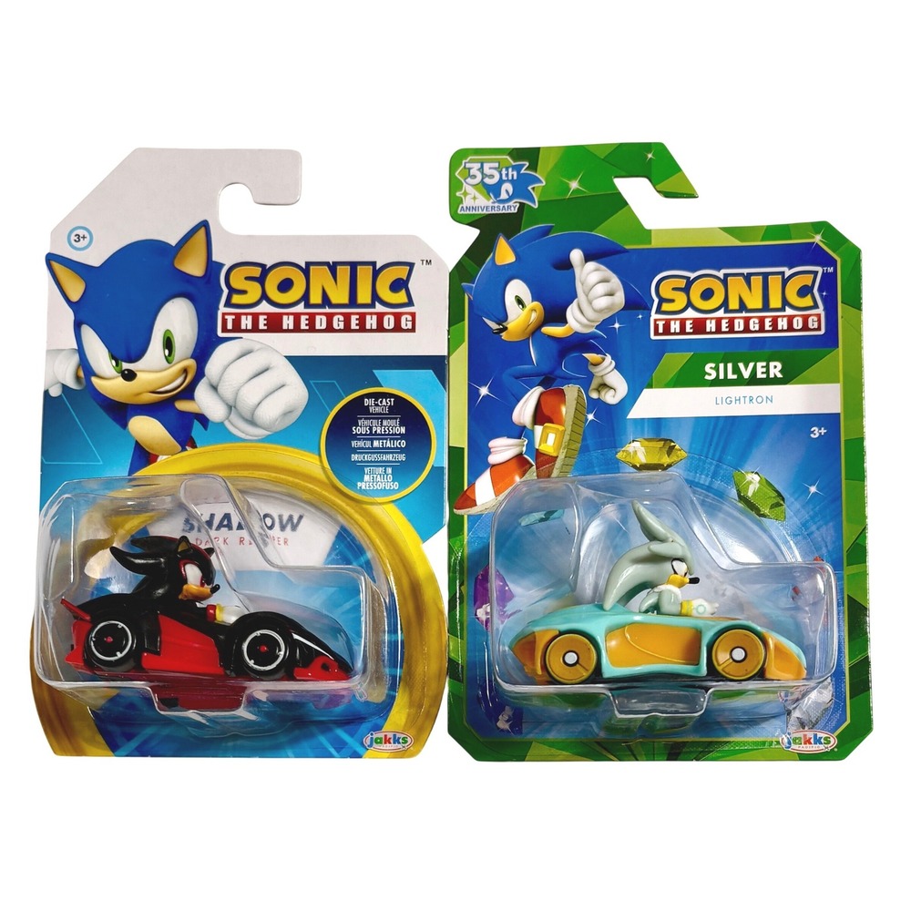 SHADOW & SILVER Sonic The Hedgehog Die-Cast Cars